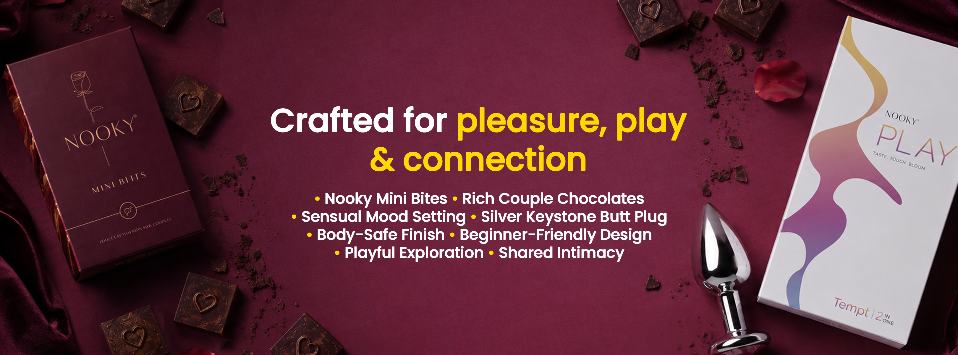 Nooky Tempt 2-in-1 Kit | Metal Plug & Chocolate