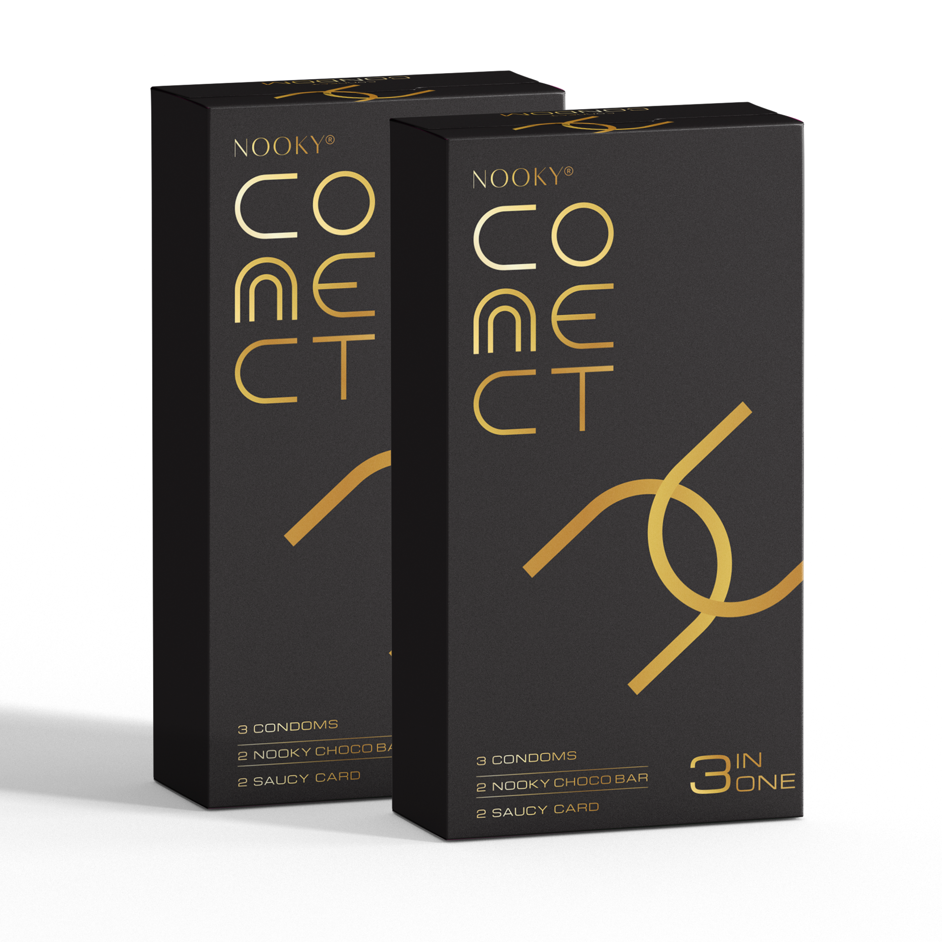 Nooky Connect 3-in-1 Condom Kit | Chocolate + Cards