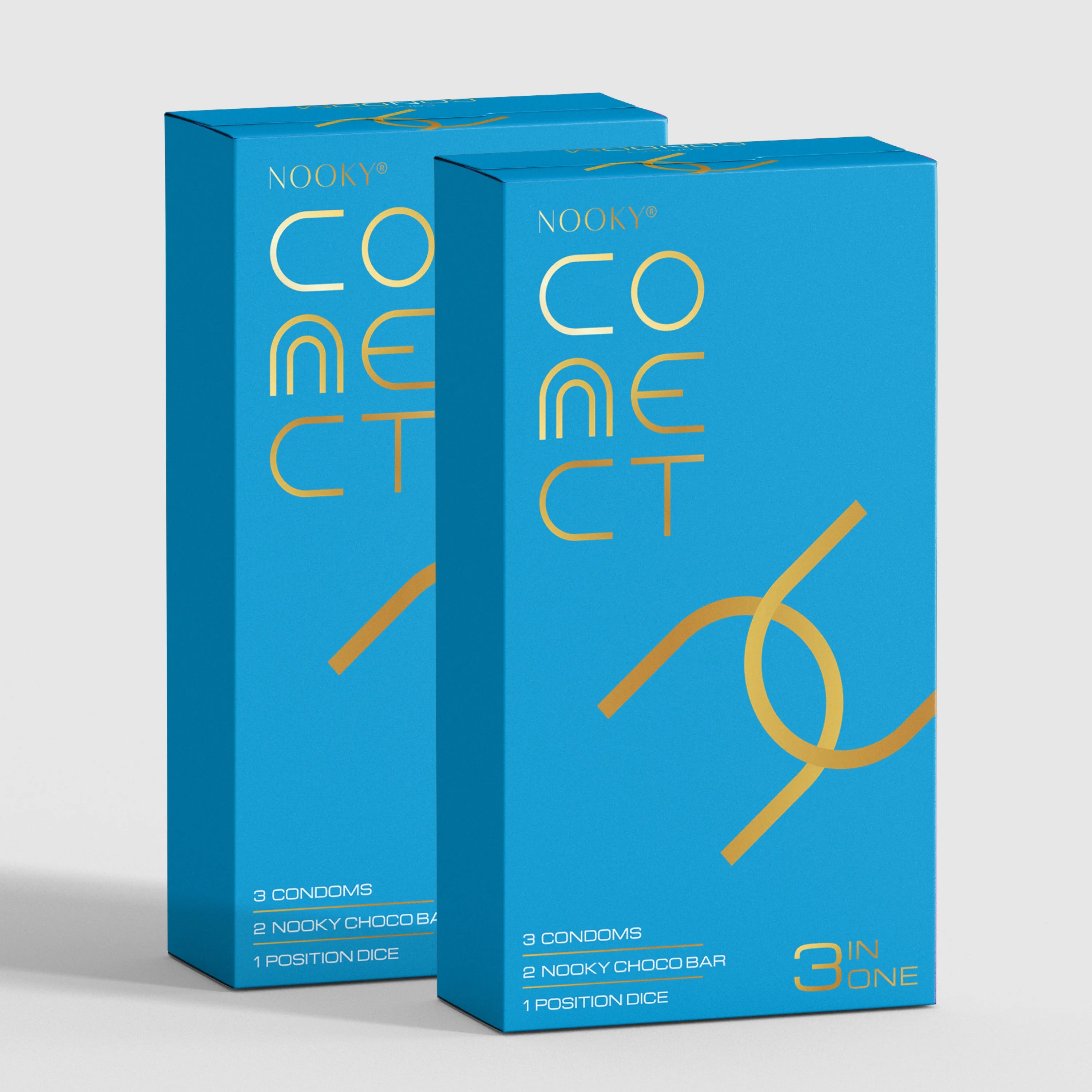 Nooky Connect 3-in-1 Condom Kit | Chocolate + Dice