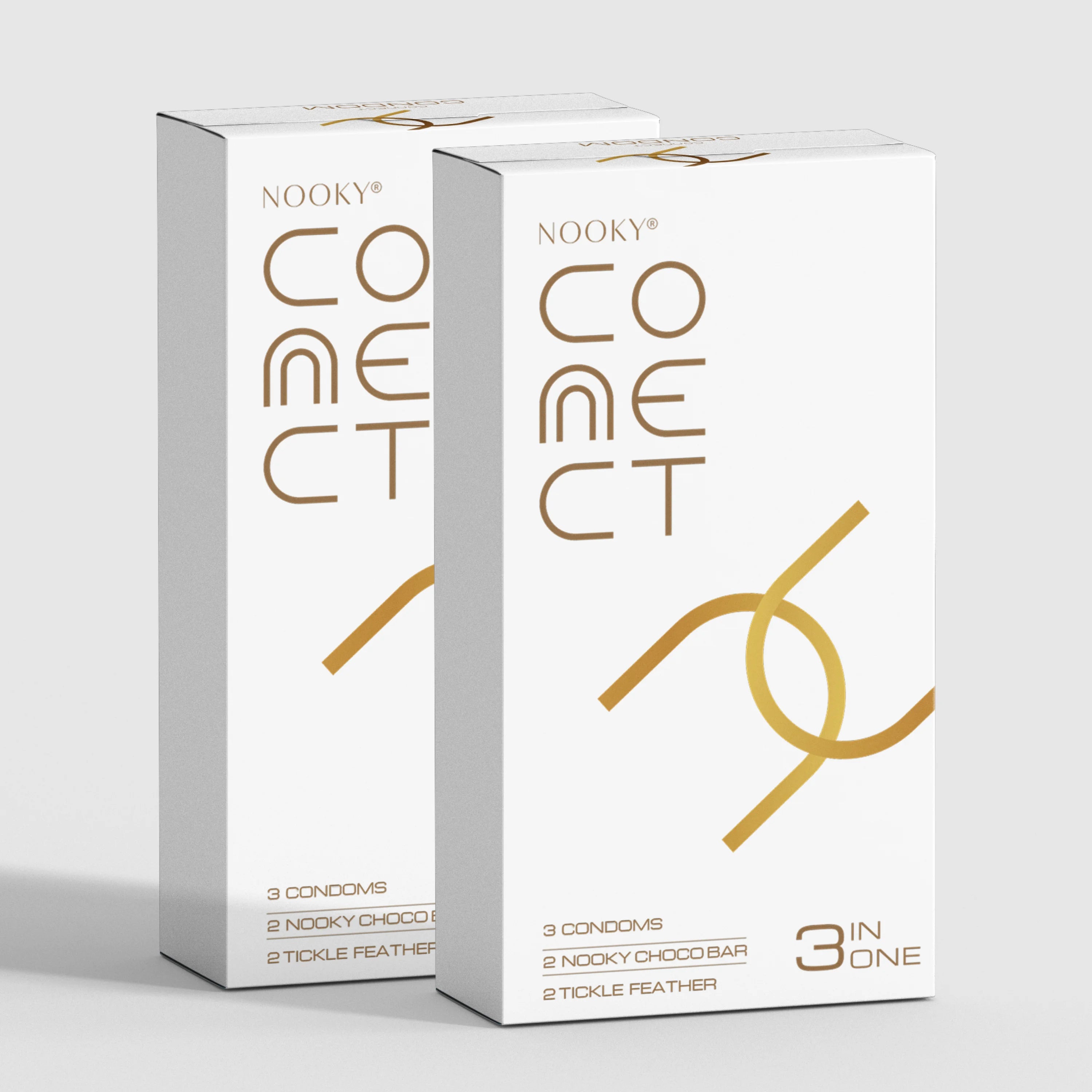 Nooky Connect 3-in-1 Condom Kit | Chocolate+Feather