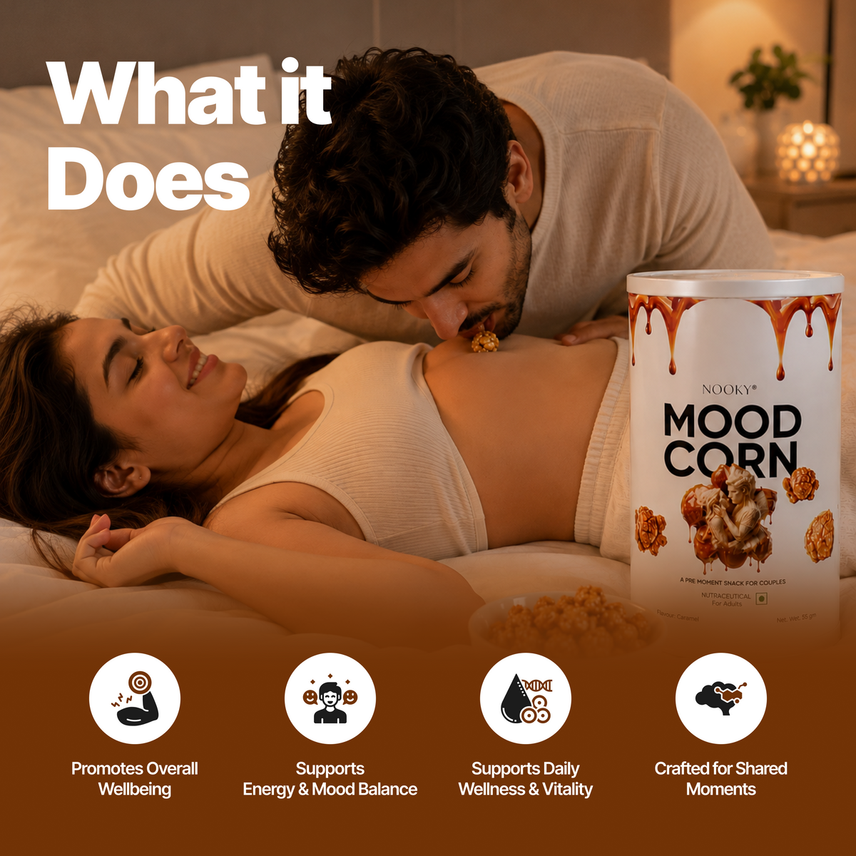 Nooky Moodcorn Herb-infused Caramel Popcorn For Couples