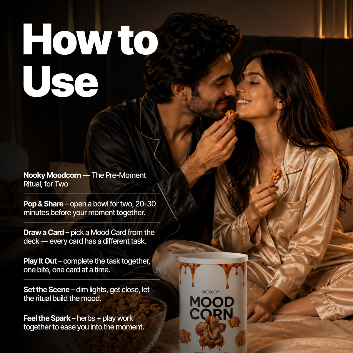 Nooky Moodcorn Herb-infused Caramel Popcorn For Couples