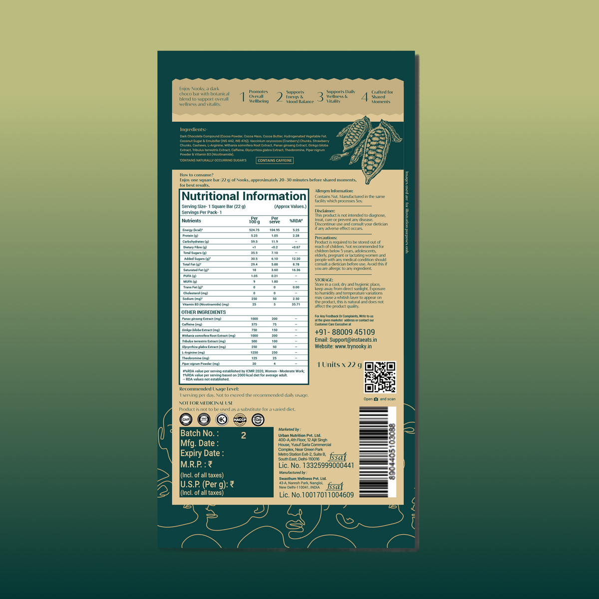 Herb Infused Choco Bar for Men