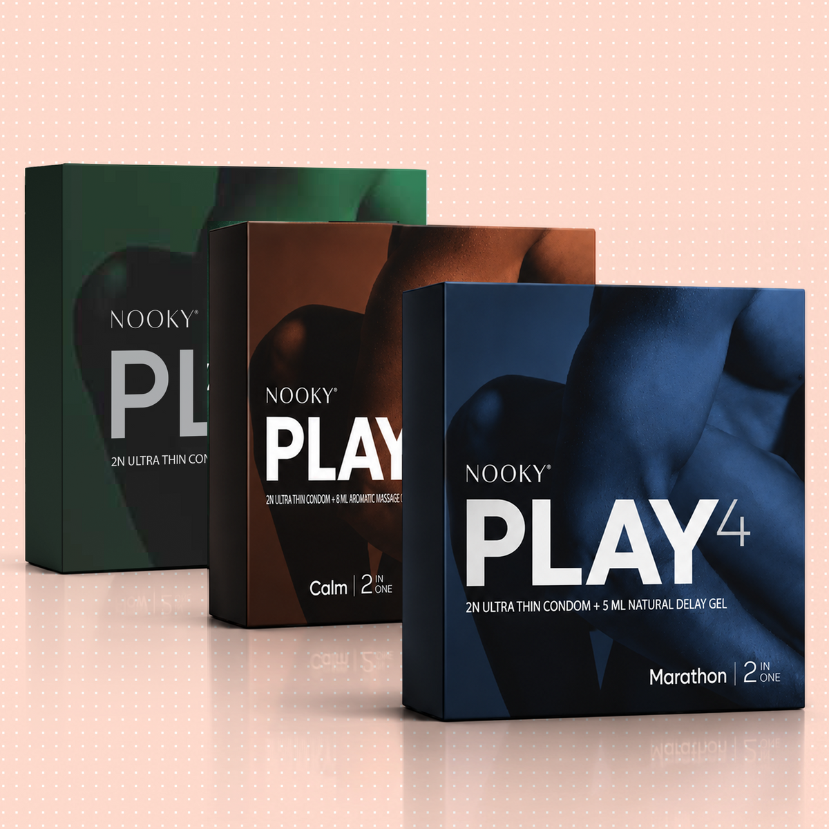 Nooky condom kit combo | 6 condoms +  Aromatic massage oil + Natural Delay Gel + Natural lube