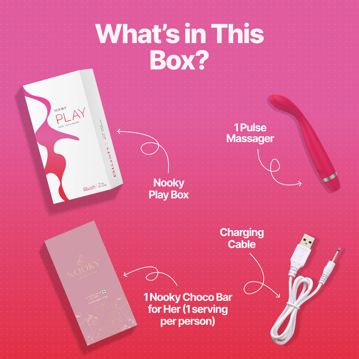 Nooky Blush 2-in-1 Kit | Massager & Chocolate