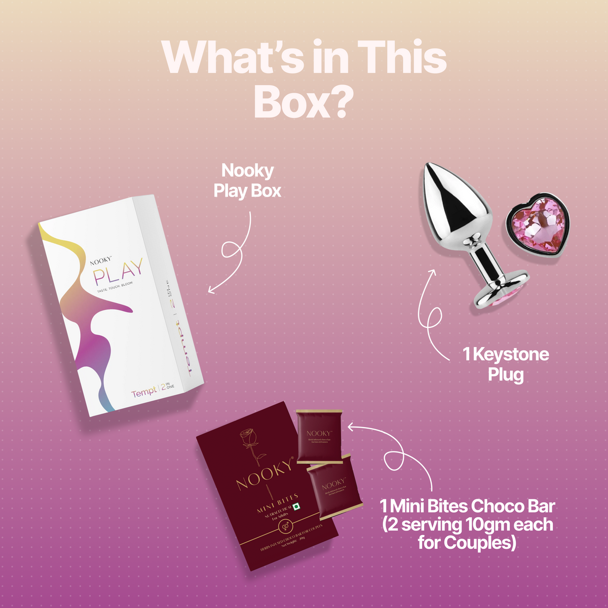 Nooky Tempt 2-in-1 Kit | Metal Plug & Chocolate