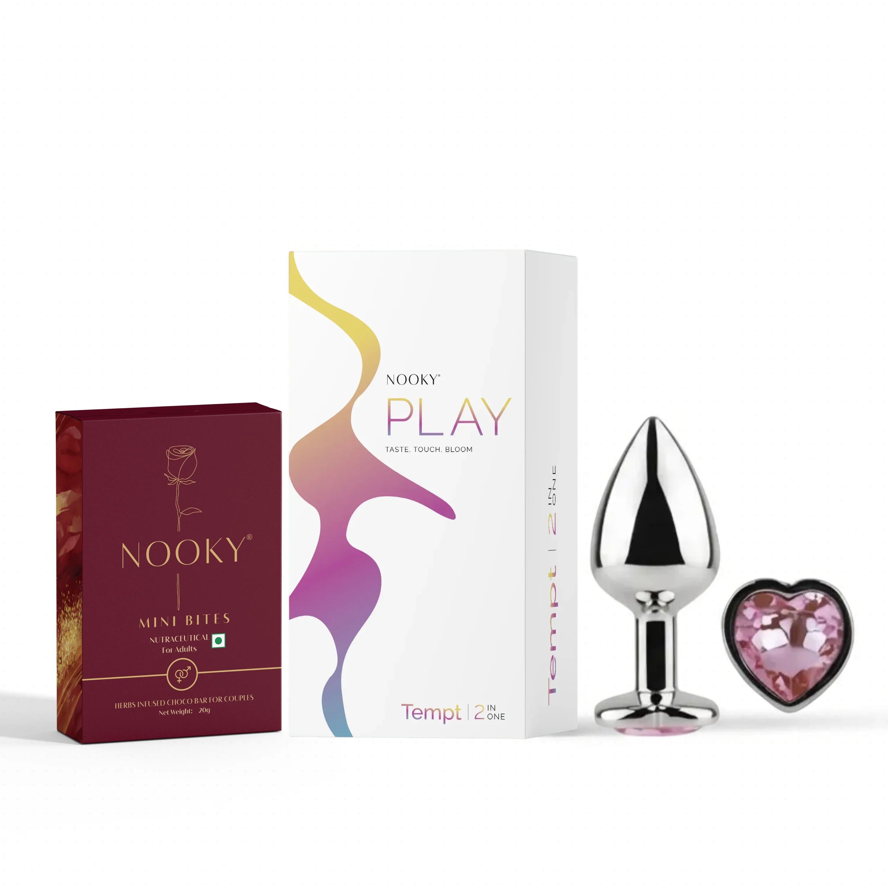 Nooky Tempt 2-in-1 Kit | Metal Plug & Chocolate