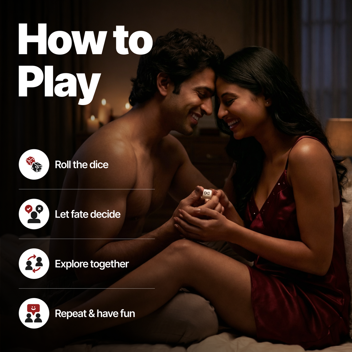 Nooky Noir-Intimacy Play Dice | Couples Adult Game