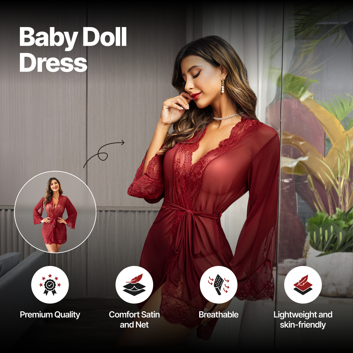Nooky Babydoll Bridal Kimono Tonight | 4-in-1 Date Night Gift Kit for Couples